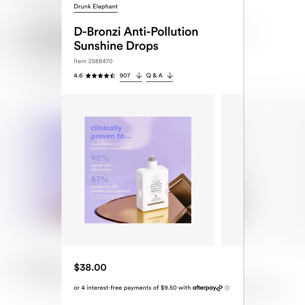 New drunk elephant bronzing drops